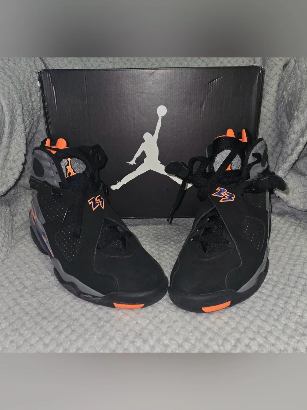 Nike Air Jordan (8) Men’s Black & Orange Basketball Shoes